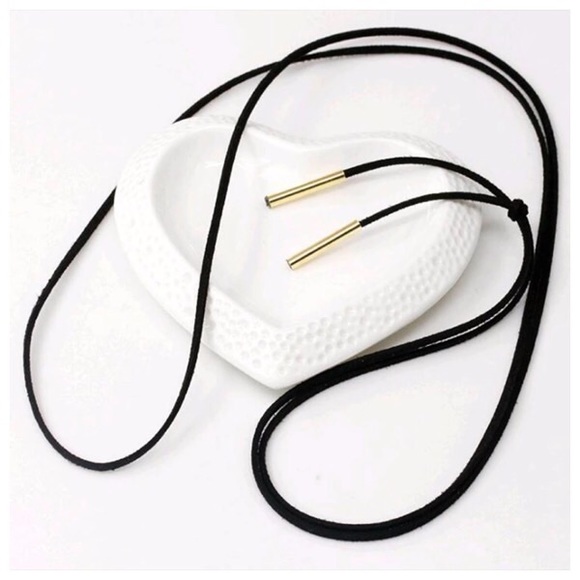 Black Rope Choker Necklace - Picture 3 of 5